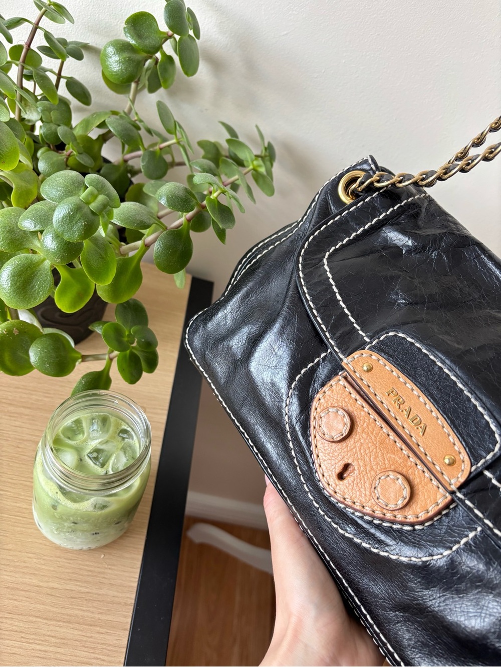 Prada Vitello Shine Shoulder Bag - Picture 9 of 9